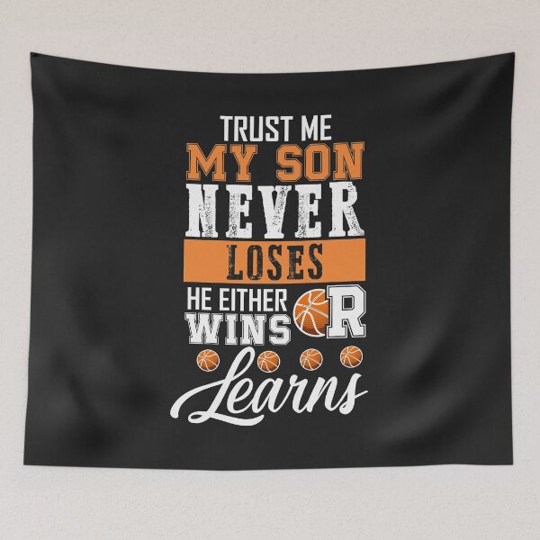 Item preview, My son either wins or Learns Basketball Mom gift for women designed and sold by hadleydesigns.