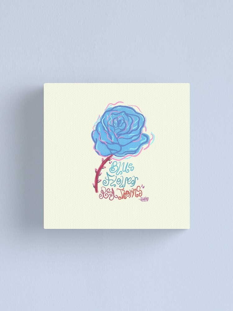 "Vintage Style “Blue Flower, Red Thorns” Shrek Fan Art" Canvas Print