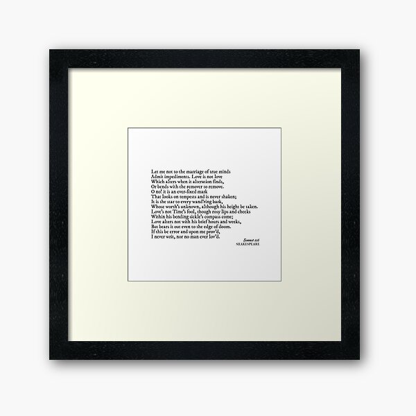Item preview, William Shakespeare - Sonnet 116: Let me not to the marriage of true minds designed and sold by janetogeorgette.