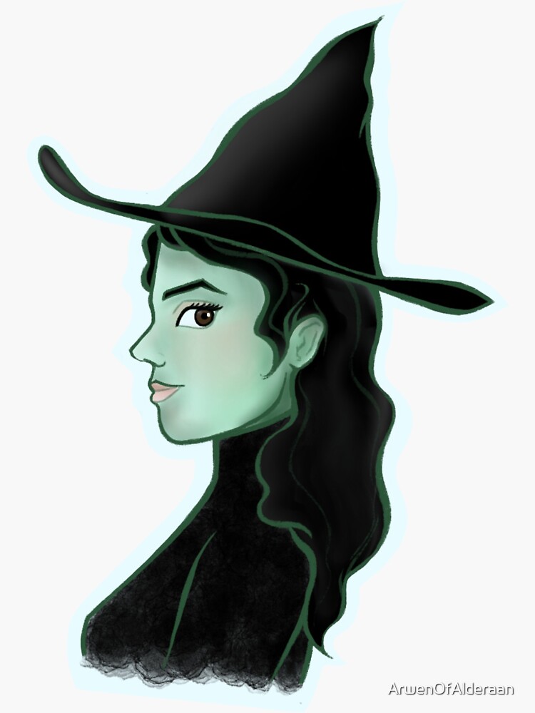 Elphaba Wicked Sticker By Arwenofalderaan Redbubble 7894