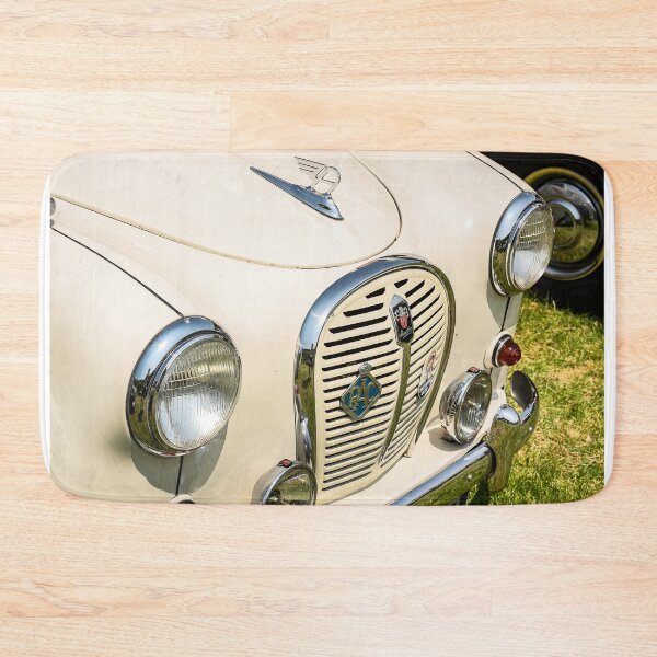 Item preview, The front of a 1950s Austin A30/A35 on display at a car show designed and sold by Graham Cornall.