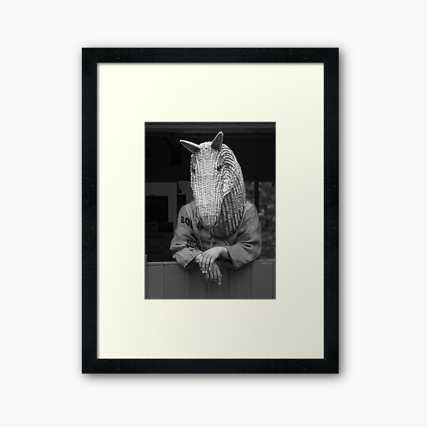 Horse at the Door Framed Art Print