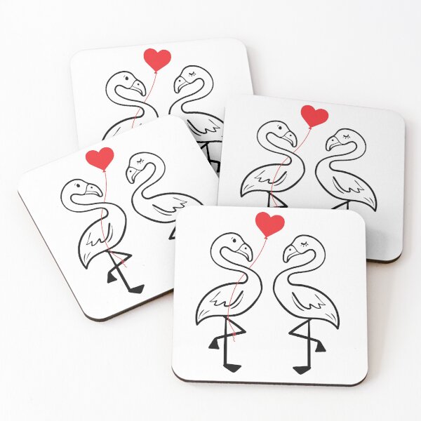 Item preview, 2 Flamingos in Love, Cute Flamingos, Valentines Day designed and sold by HippyTees.