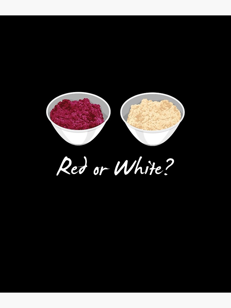 "Horseradish Passover Red or White Seder Plate Spring Feast" Poster by