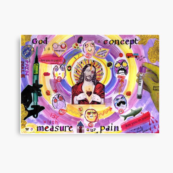 'God is a concept by which we measure our pain' Canvas Print