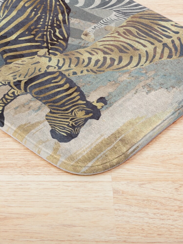 "Metallic Zebra" Bath Mat for Sale by spacefrogdesign Redbubble