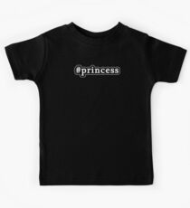 Princess - Hashtag - Black & White Kids Tee