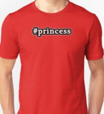 Princess - Hashtag - Black & White Unisex T-Shirt