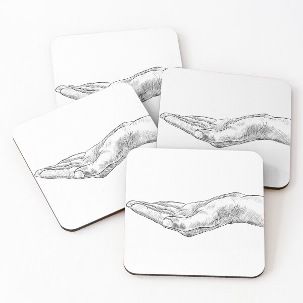 Item preview, Digital sketch of opened outreached hand designed and sold by Lily Trenchard.