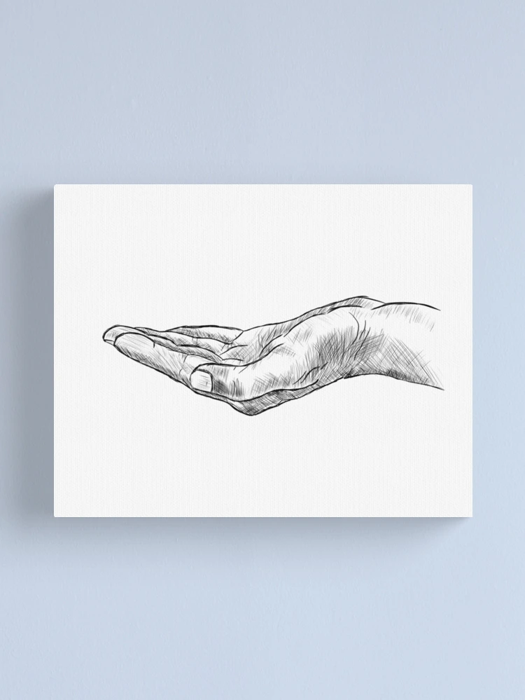 Hand Reaching Down Sketch