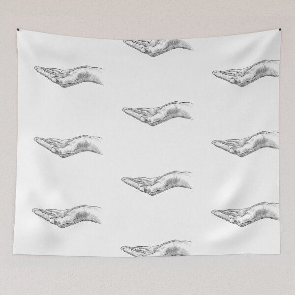 Item preview, Digital sketch of opened outreached hand designed and sold by Lily Trenchard.