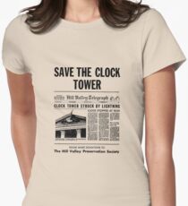 Back to the future - Save the clock tower ! Women's Fitted T-Shirt