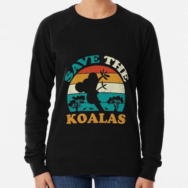 Salva a los Koalas Vintage Retro Sudadera ligera