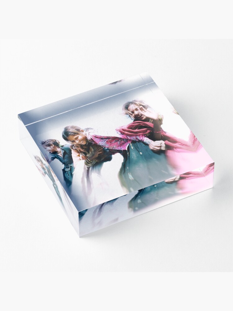 Alternate view of gypsy girls of rajasthan Acrylic Block