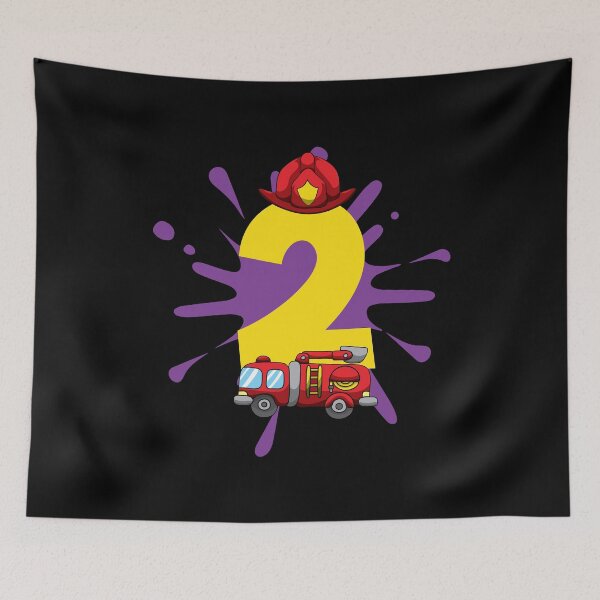 Item preview, Fire Truck 2nd Birthday Firefighter 2 Yr Old Boy designed and sold by BornDesign.