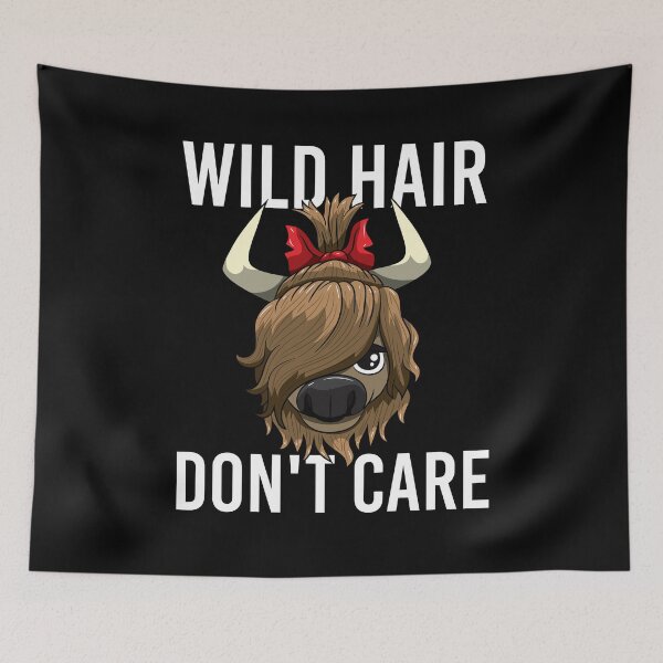 Item preview, Wild Hair Don't Care Highland Cow Scottish Cattle designed and sold by BornDesign.