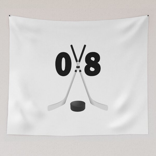 Item preview, Hockey number 08 - zero eight with sticks and disc designed and sold by AllShirts21.
