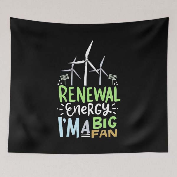 Aperçu de l'œuvre Énergie renouvelable I'm A Big Fan Funny Pun créée et vendue par BornDesign.