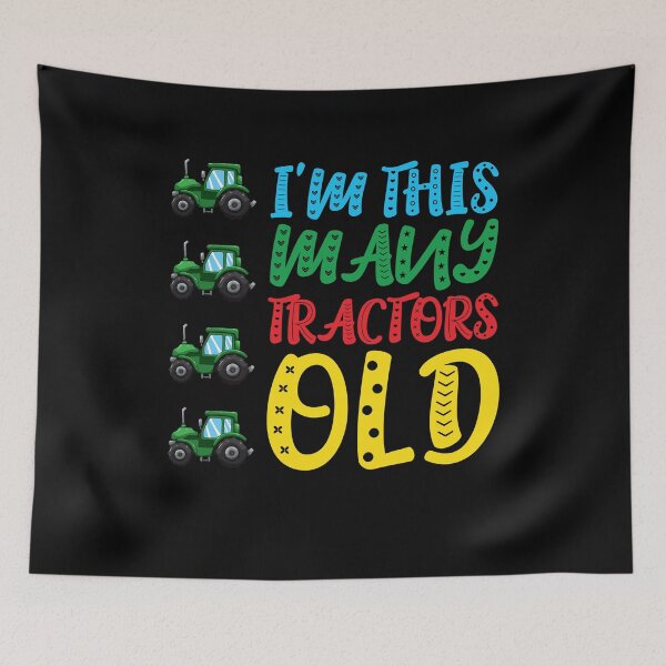 Item preview, I'm This Many Tractos Old 4 Yr Fourth Birthday Kids Boys designed and sold by BornDesign.