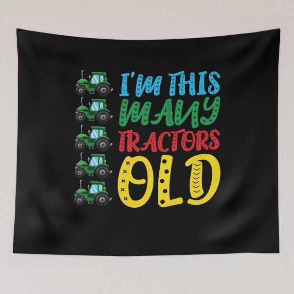 Item preview, I'm This Many Tractos Old 5 Yr Fifth Birthday Kids Boys designed and sold by BornDesign.