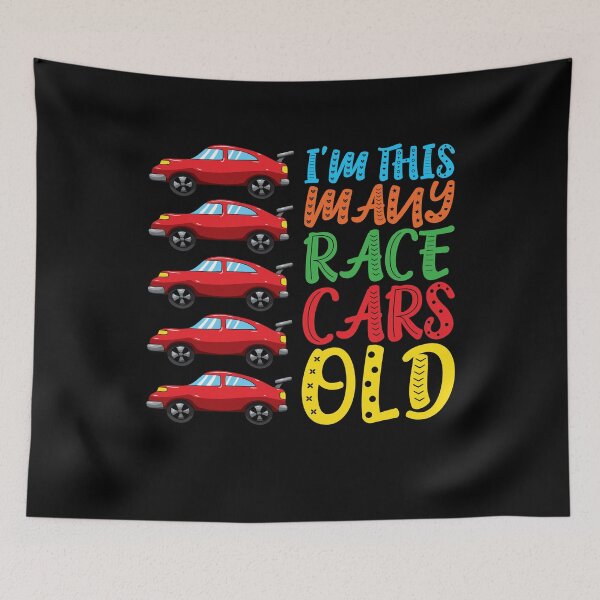 Item preview, I'm This Many Race Cars Old 5 Yr Fifth Birthday Boys designed and sold by BornDesign.