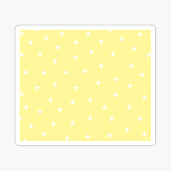 Butter Yellow Background With Stars Sticker For Sale By Jenbun