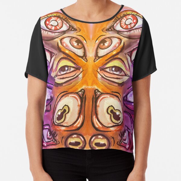 Many, many eyes. Chiffon Top