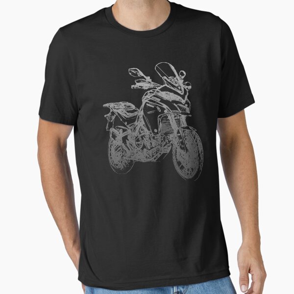 Item preview, Multistrada 1260 pencil silhouette motorcycle touring enduro dual sport designed and sold by logotechdesign.