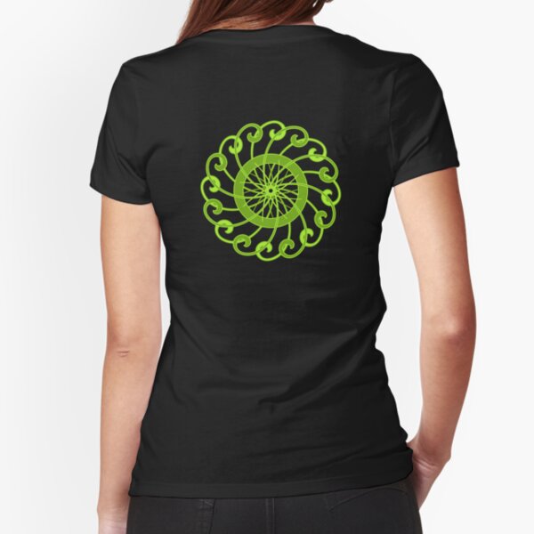 lime green spin flower Fitted T-Shirt