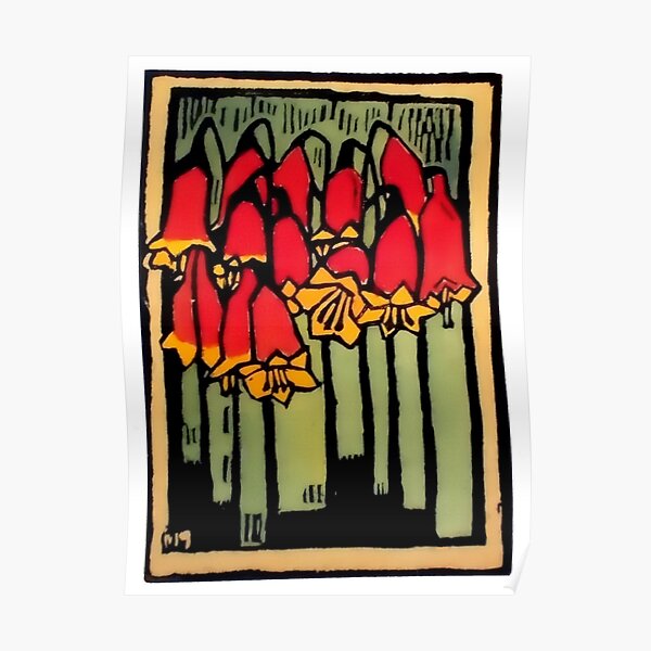 “Christmas Bells” by Margaret Preston Poster