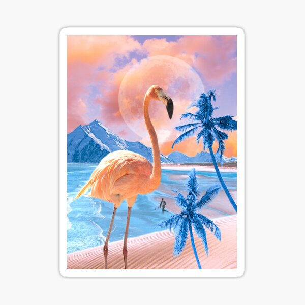 Item preview, Flamingo World #digitalmagic #collage  designed and sold by Dominiquevari.