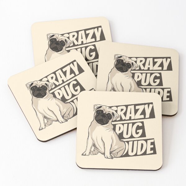 Item preview, Crazy Pug Dude designed and sold by shop4fun.