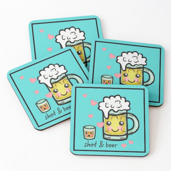 Item preview, kawaii Shot & Beer designed and sold by FranBail.