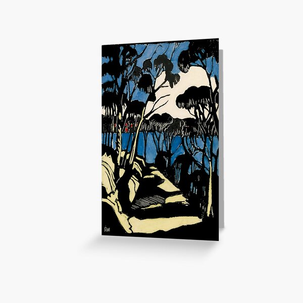 "Harbour Foreshore" by Margaret Preston Greeting Card