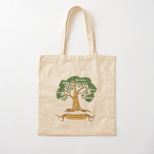 PR: At the root of good policy - for dark backgrounds Cotton Tote Bag