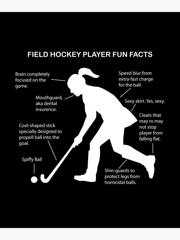 Field Hockey Player Fun Facts Women Field Hockey Poster By Inkedtee Redbubble