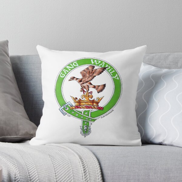 Clan Drummond Scottish Crest Throw Pillow