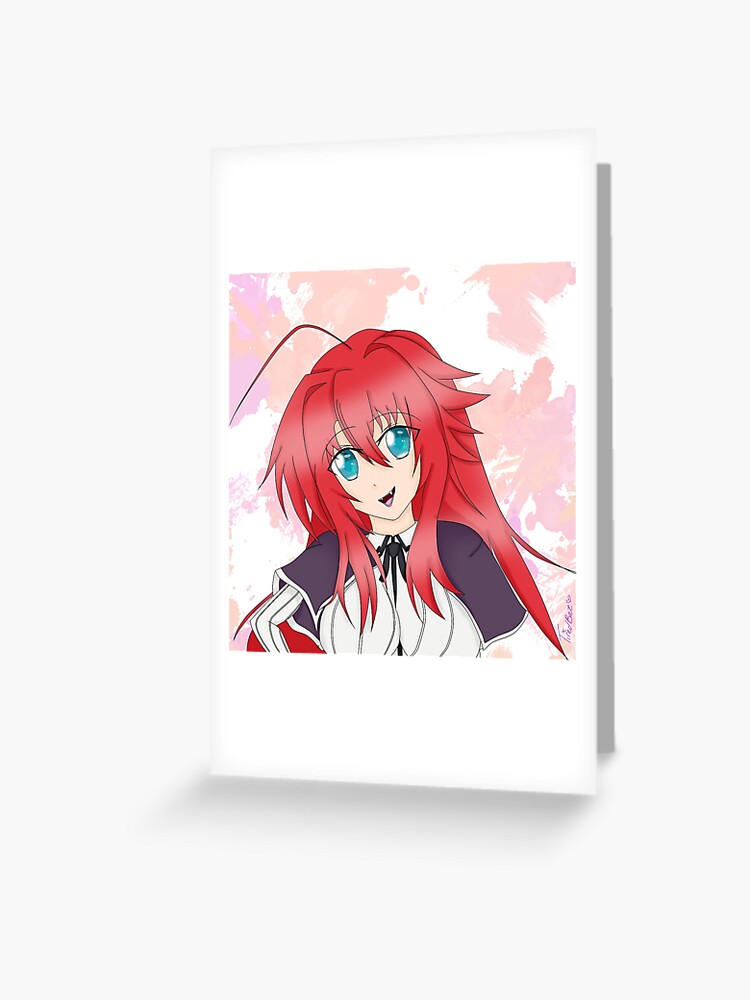 Rias Gremory Highschool Dxd Greeting Card By Tiredbat Redbubble