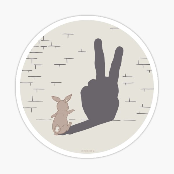 Peace Bunny Sticker