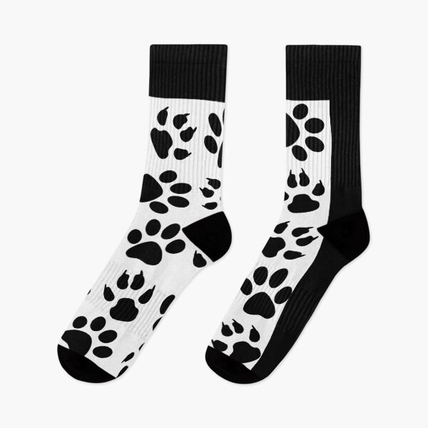 Item preview, White on Black Puppy Paw Prints designed and sold by obscenegraphics.