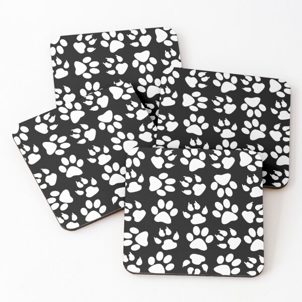 Item preview, Black On White Puppy Paw Prints designed and sold by obscenegraphics.