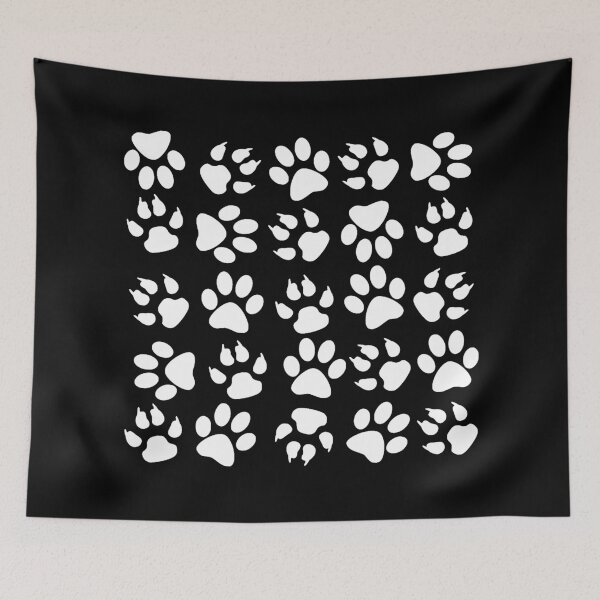 Item preview, Black On White Puppy Paw Prints designed and sold by obscenegraphics.