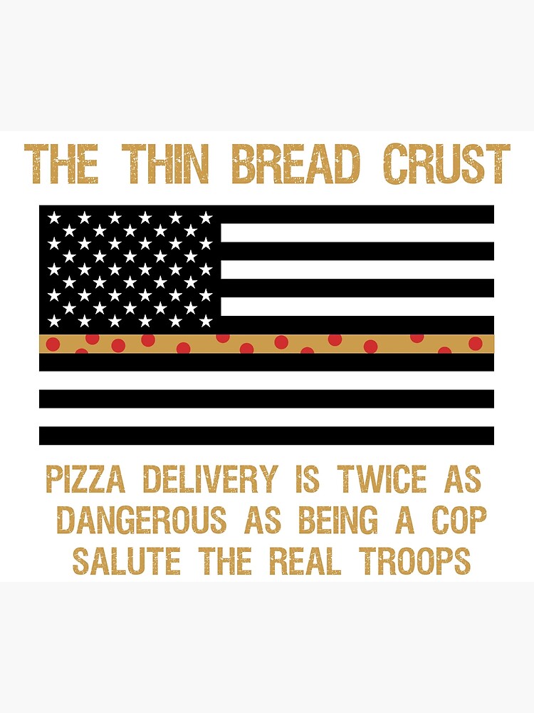 Disover The Thin Bread Crust Blue Lives Matter Parody with Pepperoni Premium Matte Vertical Poster