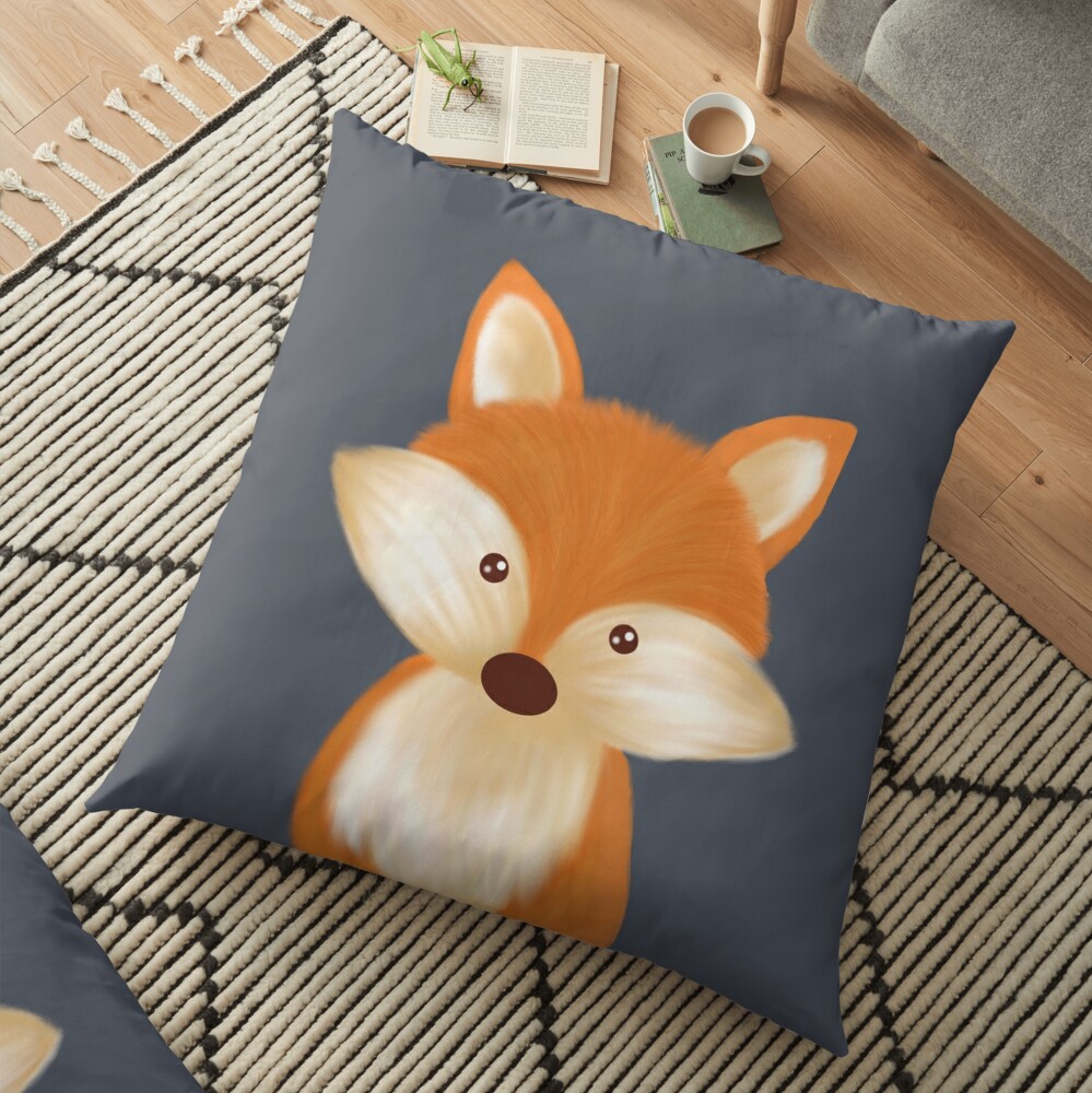 orange furry pillow