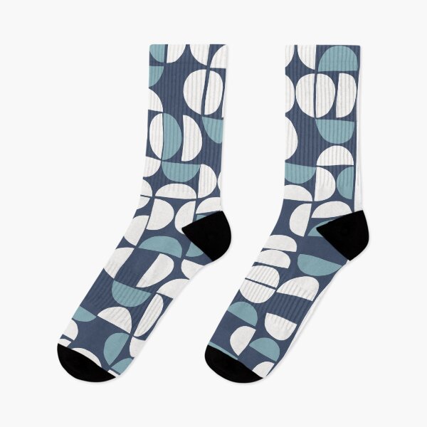 Item preview, Mid Century Modern geometric moon pattern 9 - BLUE designed and sold by Dominiquevari.