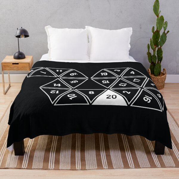 Unrolled D20 #2 Throw Blanket