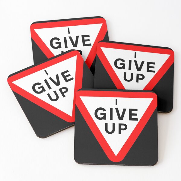 Item preview, I Give Up Road Yield Sign designed and sold by mwcannon.
