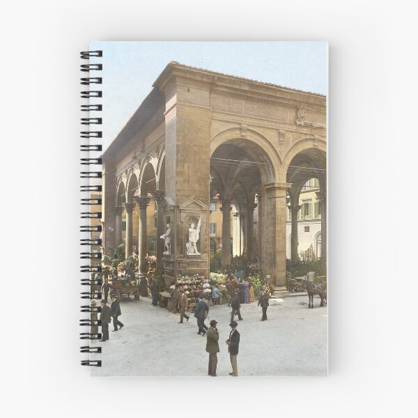 Item preview, Flower market in Loggia del Mercato Nuovo, Florence, Italy ca 1900 designed and sold by Sanna Dullaway.