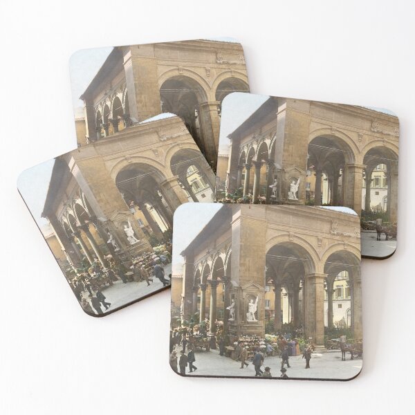 Item preview, Flower market in Loggia del Mercato Nuovo, Florence, Italy ca 1900 designed and sold by Sanna Dullaway.