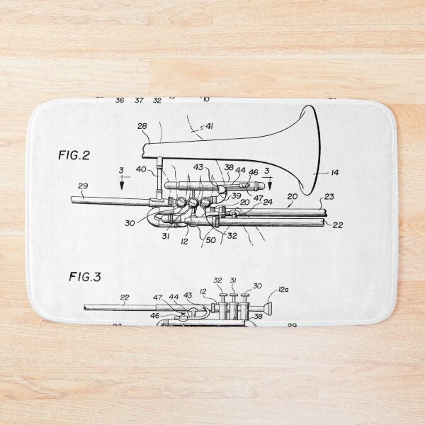 Item preview, Tenor Trombone Patent - Black designed and sold by InkedArtPrints.